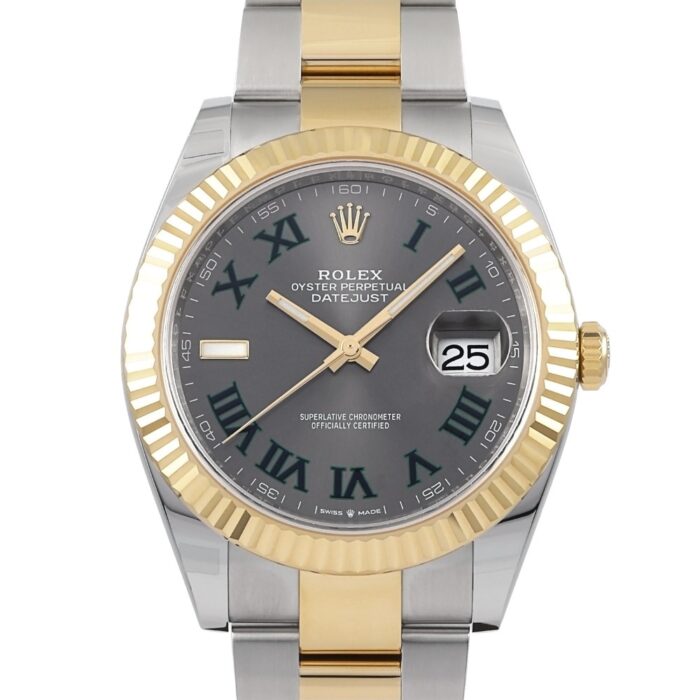 ロレックス デイトジャスト 126333 スレート グリーンローマ 41mm オイスターブレス 新品未使用