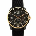 カルティエ カリブル ドゥ カルティエ ダイバー 42mm ブラックADLC × 18KYG オートマティック