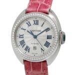 カルティエ クレ ドゥ カルティエ WJCL0015 K18WG×ダイヤ シルバー 31mm 自動巻き 【中古S】