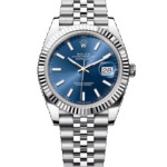 ロレックス デイトジャスト 41 126334 ブライトブルー 41mm ジュビリーブレス フルーテッドベゼル — 新品未使用 2024年購入（箱・保証書・冊子付き）