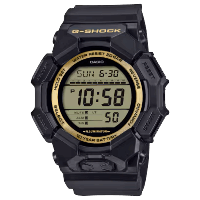 CASIO G-SHOCK GD-010GB-1A9JF ブラック×ゴールド 10年電池 20気圧防水 デジタル腕時計