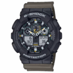 G-SHOCK GA-100TU-1A3JF ブラック×カーキ 正面画像