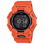 CASIO G-SHOCK GD-010-4JF オレンジ 正面／大画面デジタル／10年電池・20気圧防水