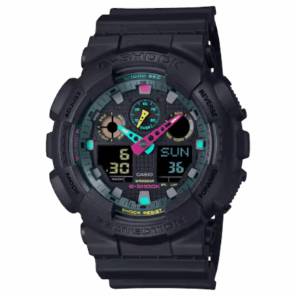 G-SHOCK GA-100MF-1AJF ブラック×マルチカラー 20気圧防水