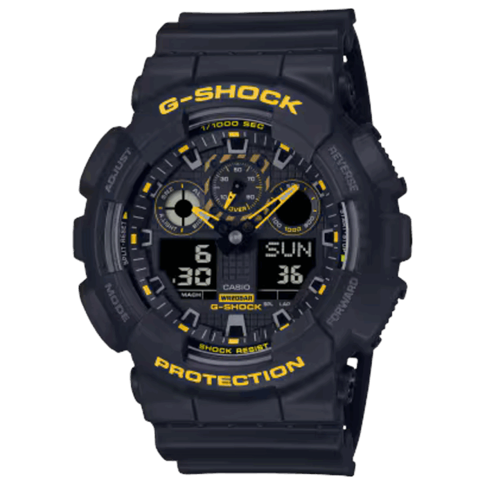 CASIO G-SHOCK GA-100CY-1AJF ブラック×イエロー アナデジ 20気圧防水