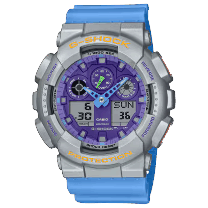 G-SHOCK GA-100EU-8A2JF 20気圧防水 アナデジ ウォッチ