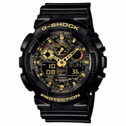 G-SHOCK GA-100CF-1A9JF 迷彩×ゴールド 20気圧防水 腕時計
