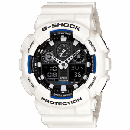 CASIO G-SHOCK GA-100B-7AJF ホワイト 20気圧防水 アナデジ腕時計