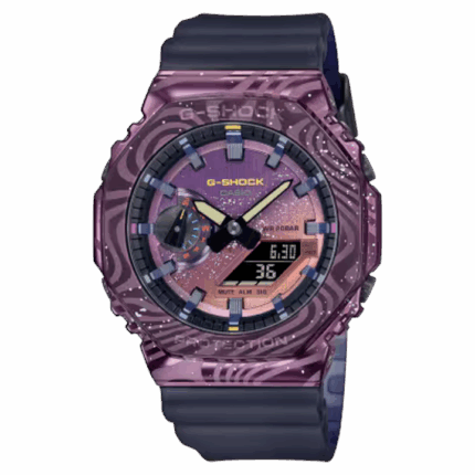 CASIO G-SHOCK GM-2100MWG-1AJR パープルIPベゼル 20気圧防水