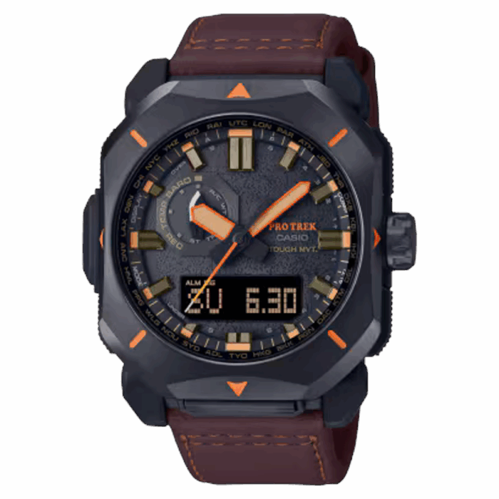 カシオ PRO TREK PRW-6900YL-5JF 電波ソーラー トリプルセンサー 合成皮革バンド