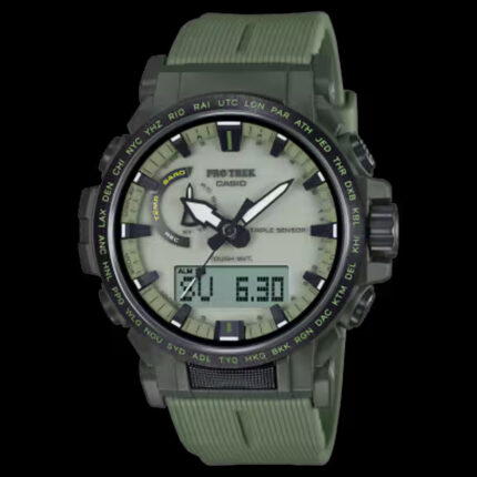 CASIO PRO TREK PRW-61LD-3JF 正面 10気圧防水 タフソーラー