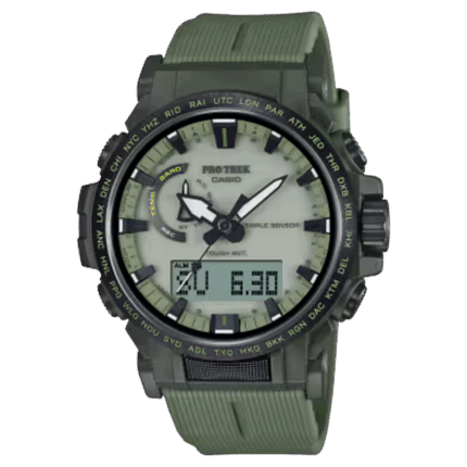 CASIO PRO TREK PRW-61LD-3JF 正面 10気圧防水 タフソーラー
