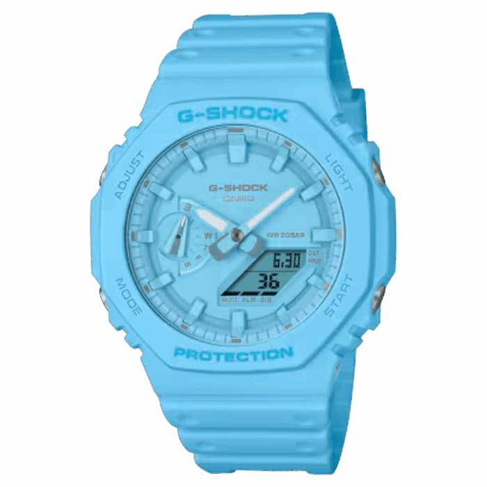 CASIO G-SHOCK GA-2100-2A2JF 正面 グレー×ホワイト メンズ腕時計
