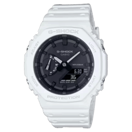 カシオ G-SHOCK GA-2100-7AJF 正面 ホワイト メンズ腕時計