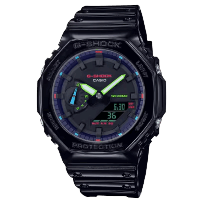 GA-2100RGB-1AJF G-SHOCK ブラック×カラーアクセント